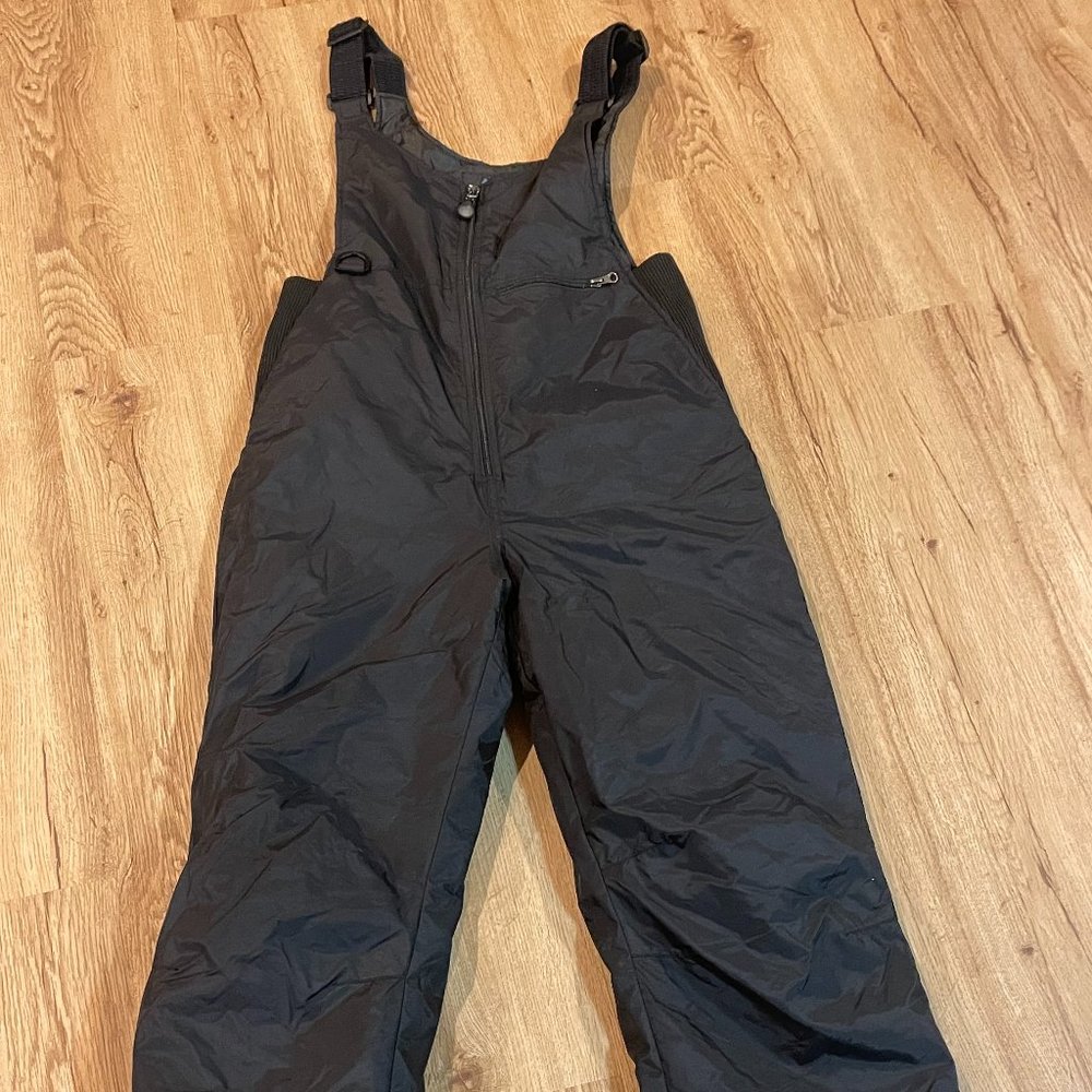Rawik Skiwear Womens Insulated Black Nylon Snow Pants Ski Bibs Waterproof XL  SN